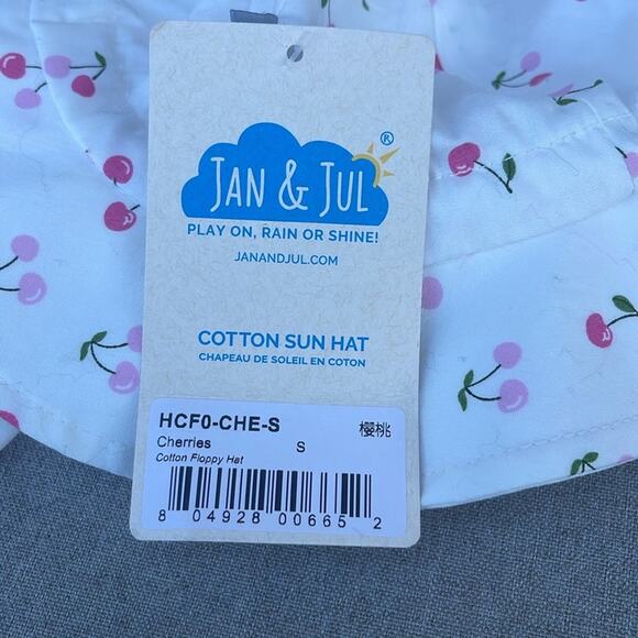 Jan & Jul Cotton Sun Hat Cherries 0-6 months NEW - Picture 4 of 8